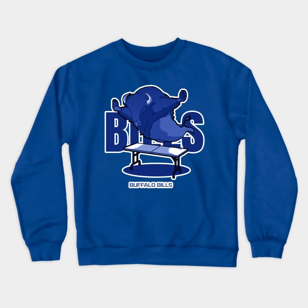 Buffalo Bills table breaker Crewneck Sweatshirt by whosfabrice